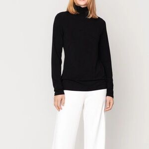Ritva Falla Black Turtleneck Knit Top Size XS Long Sleeve Minimalist Neutral